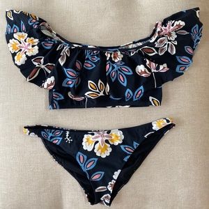 Tory Burch Off the Shoulder Hopewell Bikini Set